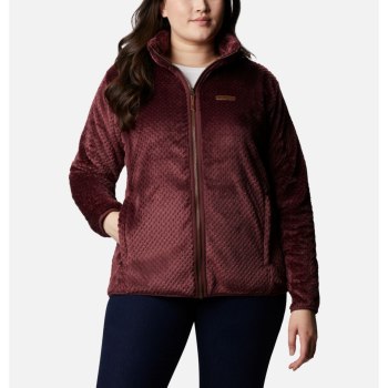Columbia Ženske Jakne - Fire Side II Plush Full Zip Fleece Plus Size Bordo | PCEO-04529